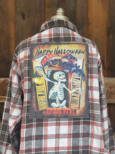 Halloween Series Art Flannel Heavy Weight - SKELETON
